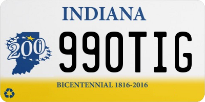 IN license plate 990TIG