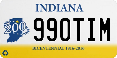 IN license plate 990TIM