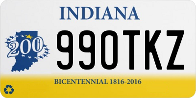 IN license plate 990TKZ