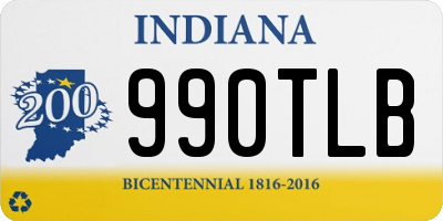 IN license plate 990TLB