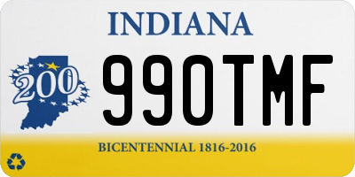 IN license plate 990TMF