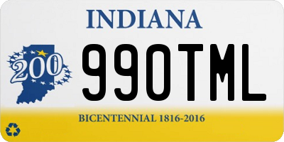 IN license plate 990TML