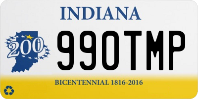 IN license plate 990TMP