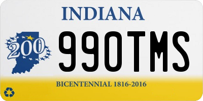 IN license plate 990TMS