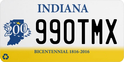 IN license plate 990TMX