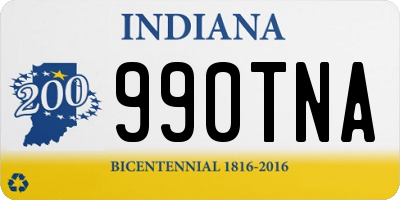 IN license plate 990TNA