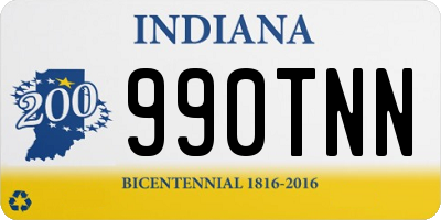 IN license plate 990TNN