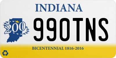 IN license plate 990TNS