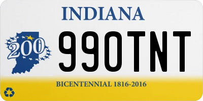 IN license plate 990TNT