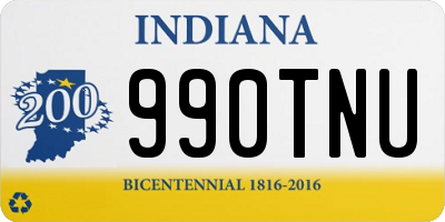 IN license plate 990TNU