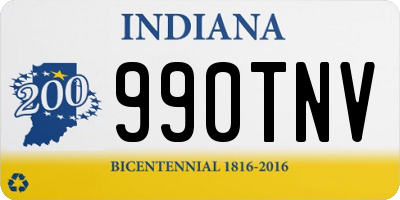 IN license plate 990TNV