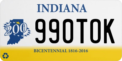 IN license plate 990TOK