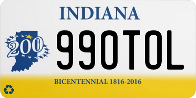 IN license plate 990TOL