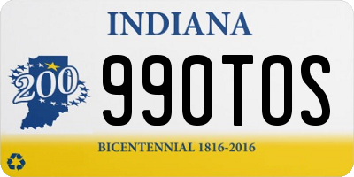 IN license plate 990TOS