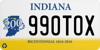 IN license plate 990TOX