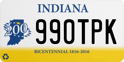 IN license plate 990TPK