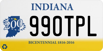 IN license plate 990TPL