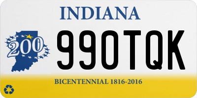 IN license plate 990TQK