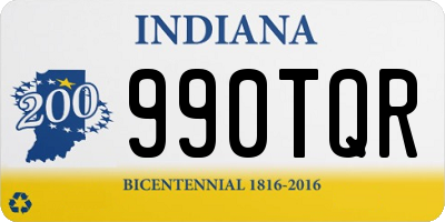 IN license plate 990TQR