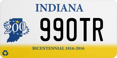 IN license plate 990TR
