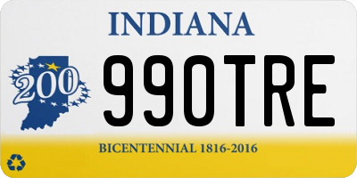 IN license plate 990TRE