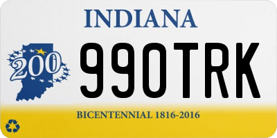 IN license plate 990TRK