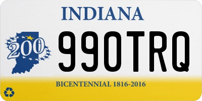 IN license plate 990TRQ