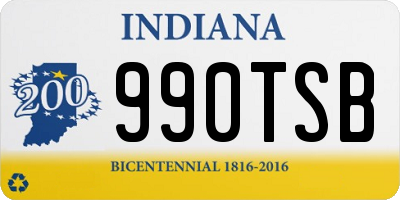 IN license plate 990TSB