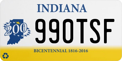 IN license plate 990TSF