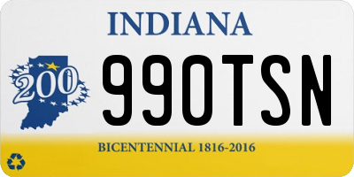 IN license plate 990TSN