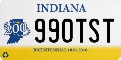 IN license plate 990TST