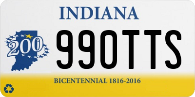 IN license plate 990TTS