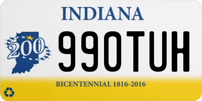 IN license plate 990TUH