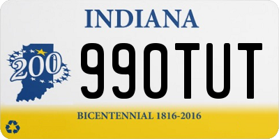 IN license plate 990TUT