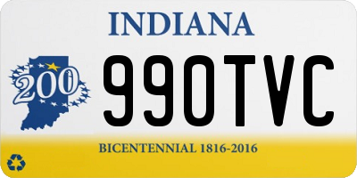 IN license plate 990TVC