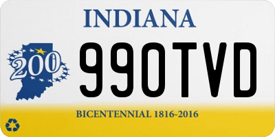 IN license plate 990TVD