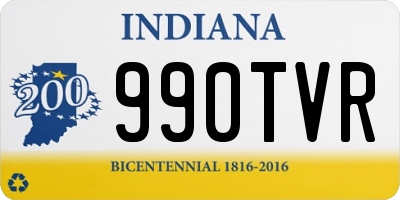 IN license plate 990TVR