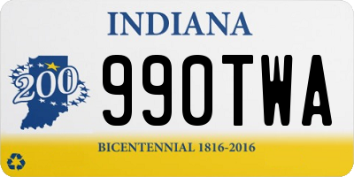 IN license plate 990TWA