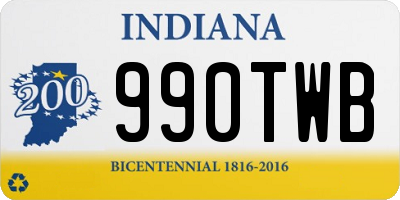 IN license plate 990TWB