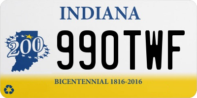 IN license plate 990TWF