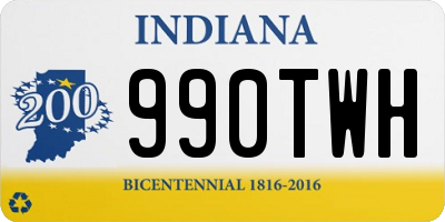 IN license plate 990TWH