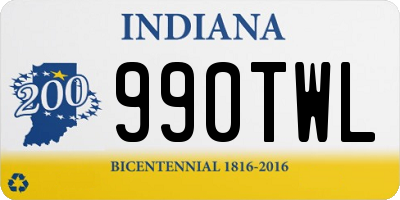 IN license plate 990TWL