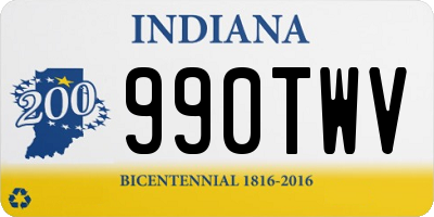 IN license plate 990TWV