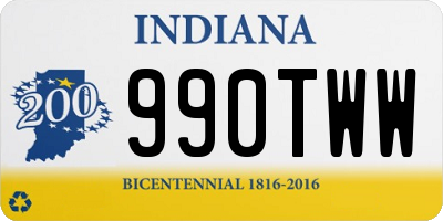 IN license plate 990TWW