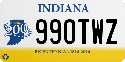 IN license plate 990TWZ