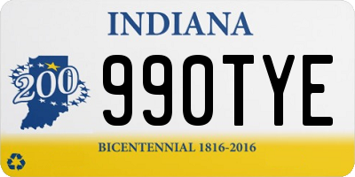 IN license plate 990TYE