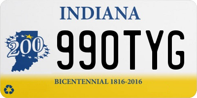 IN license plate 990TYG