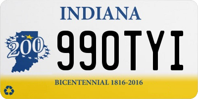 IN license plate 990TYI