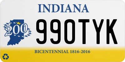 IN license plate 990TYK