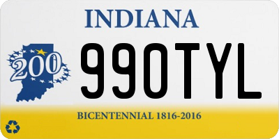 IN license plate 990TYL